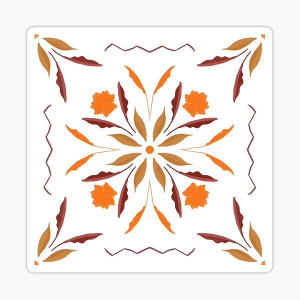 Item preview, Fall Leaves Mandala Pattern designed and sold by ShirleyDee.