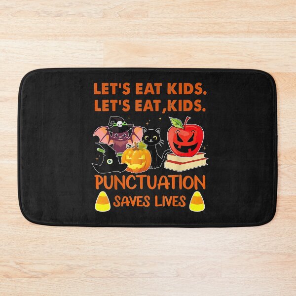 Artikelvorschau, Let's Eat, Kids Punctuation Saves Lives Teaching Halloween T-Shirt entworfen und verkauft von Knight-Saverin.