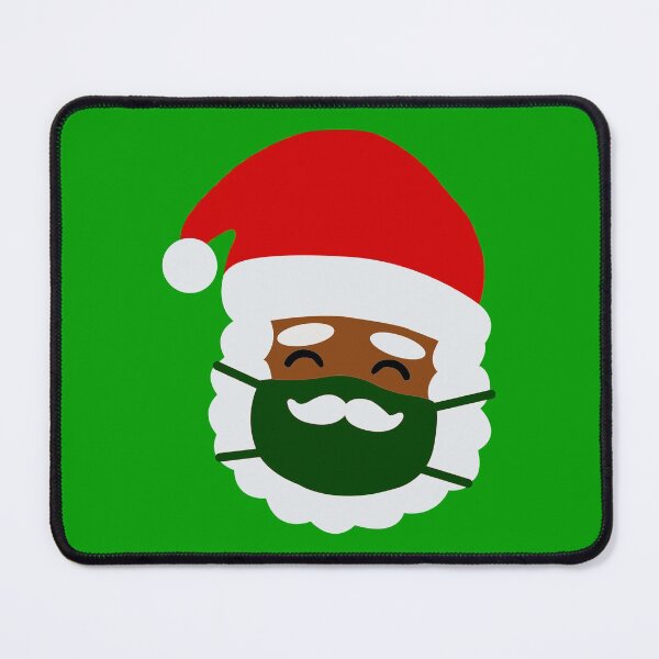 Item preview, coronavirus face mask black santa mustache christmas covid designed and sold by Gossip Rag.