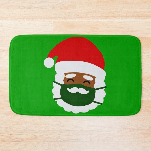 Item preview, coronavirus face mask black santa mustache christmas covid designed and sold by Gossip Rag.