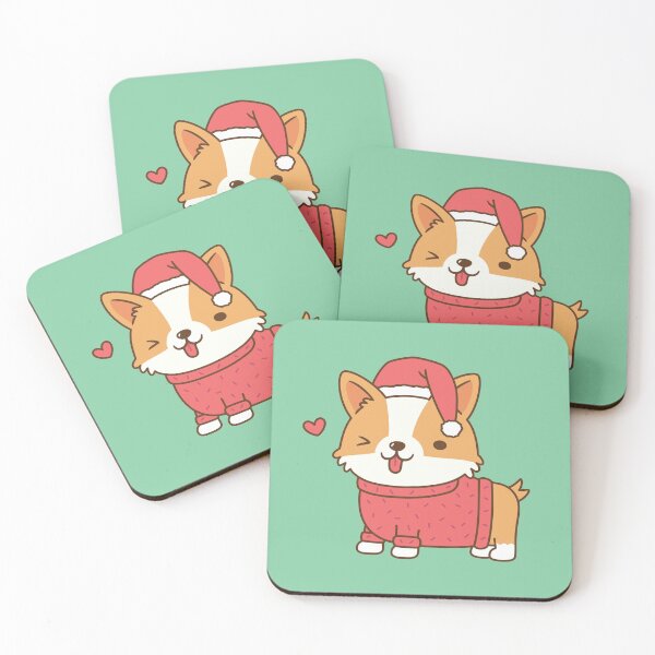 Item preview, Cute Christmas Corgi With Sweater and Santa Hat designed and sold by rustydoodle.