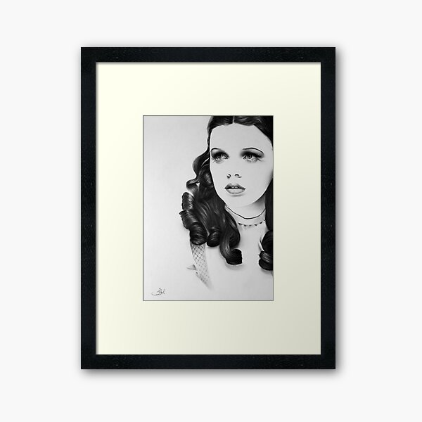 Judy Garland Minimal Portrait Framed Art Print