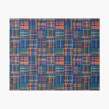 Aperçu de l'œuvre Plaid Madras Bleu/Orange créée et vendue par pear-la.