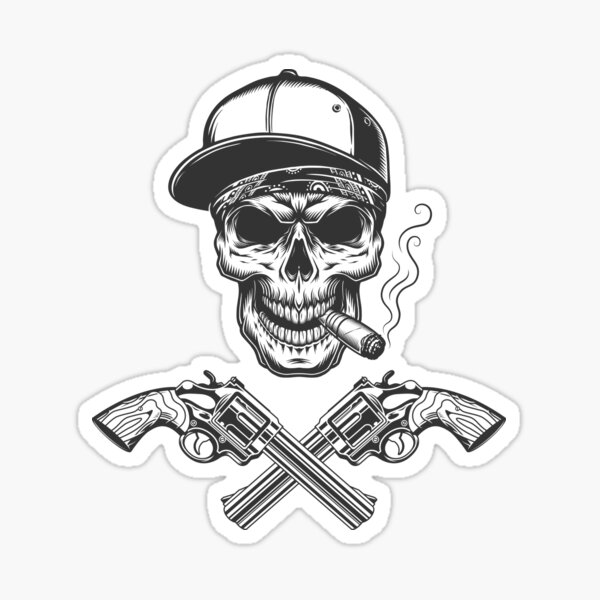 Item preview, Skull with guns designed and sold by Sheikh Shanto.