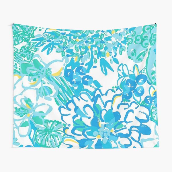 blue white combination Tapestry