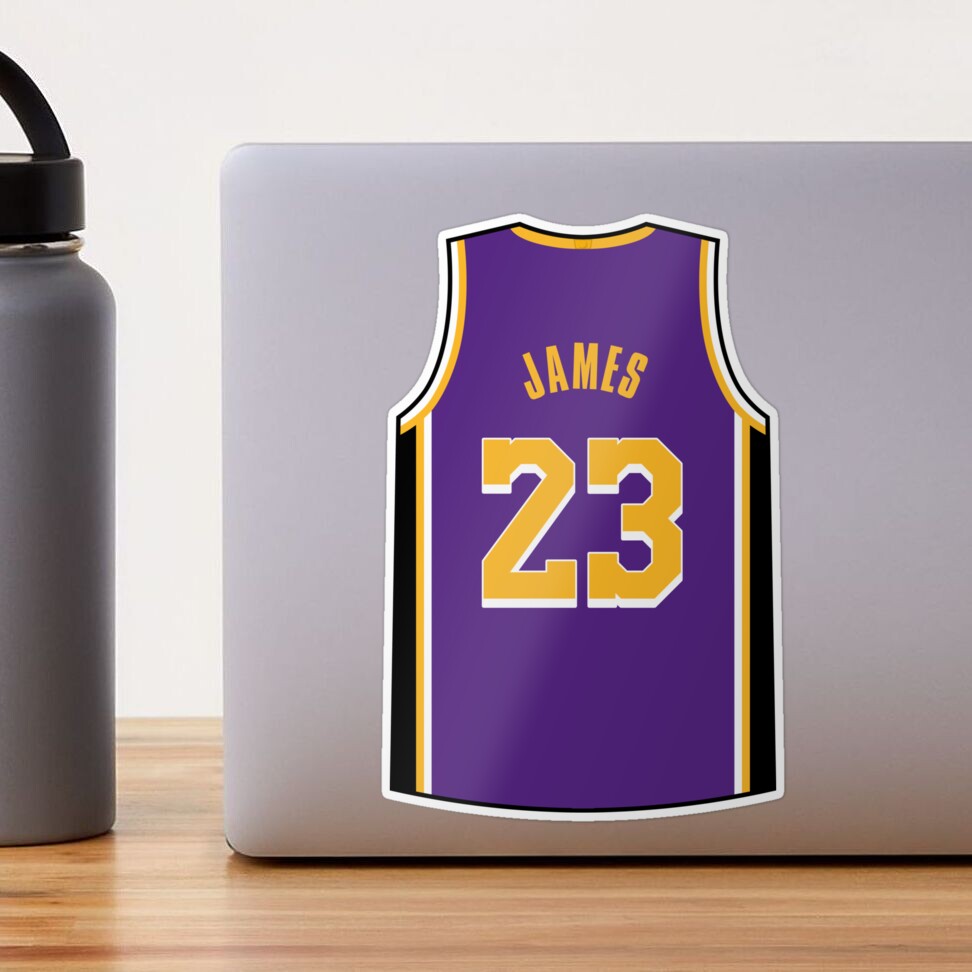 LeBron James Statement Jersey Sticker for Sale by designsheaven