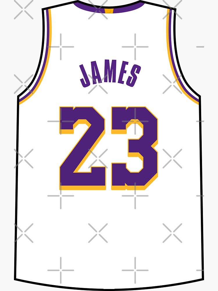 LeBron James Jersey Sticker for Sale by designsheaven