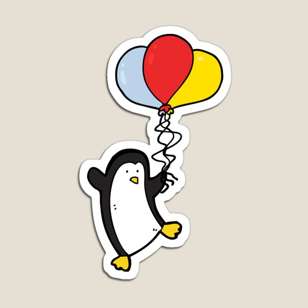 Item preview, Penguin with Balloons Cartoon designed and sold by BWAYZ.