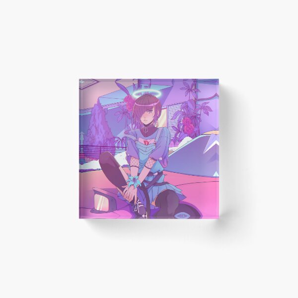 Item preview, Colorful Retro Anime Girl Digital Art designed and sold by Rakuten Mallor.