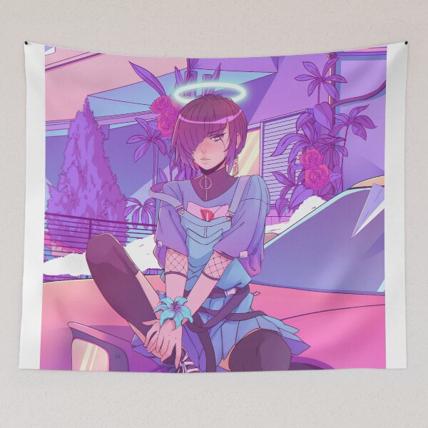 Item preview, Colorful Retro Anime Girl Digital Art designed and sold by Rakuten Mallor.