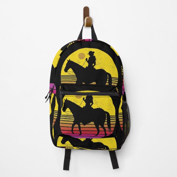 Item preview, Western Riding Cowgirl Retro Vintage Sunset designed and sold by GravitiTees.