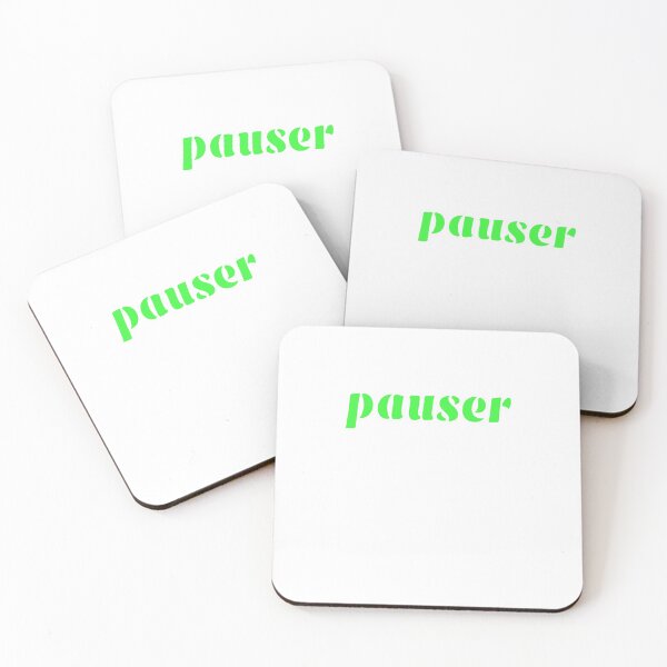 Item preview, pauser, lime letters, white designed and sold by AndPeace702.