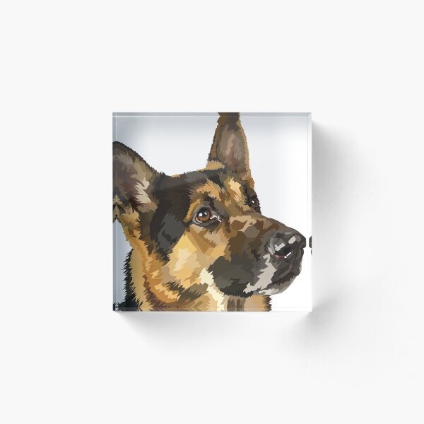 German Shepherd Acrylic Block