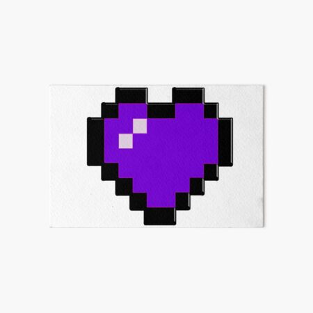 PURPLE 8 BIT HEART Art Board Print