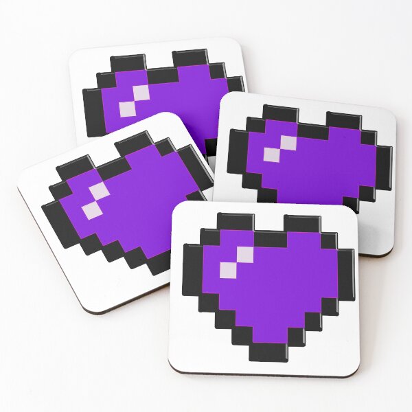 Item preview, PURPLE 8 BIT HEART designed and sold by xBLACKSTAR.