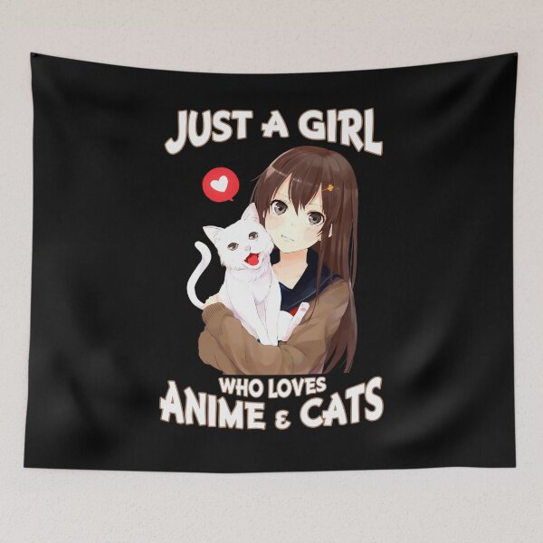 Item preview, Just A Girl Who Loves Anime _ Cats Cute Gifts for Teen Girls designed and sold by HDankdesign.
