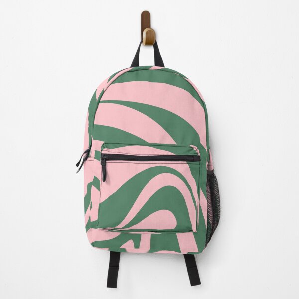 Item preview, New Groove Retro Liquid Swirl Abstract Pattern in Light Pink and Green designed and sold by kierkegaard.