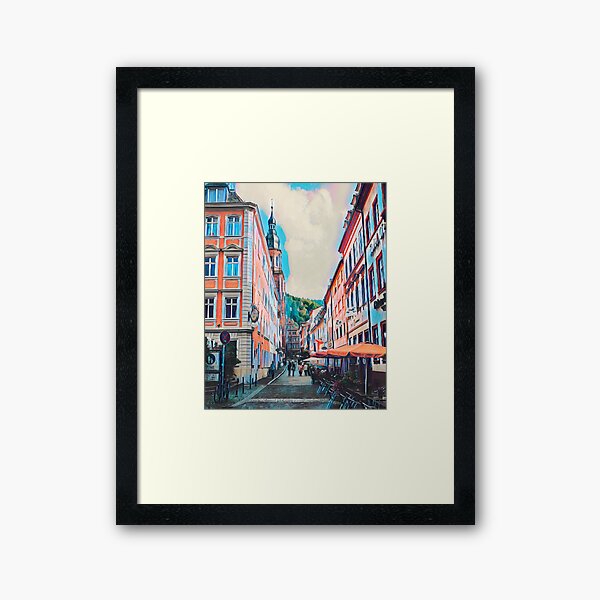 Vista previa del artículo con la obra «Calles de Heidelberg», diseñado y vendido por Sofia-Draws.
