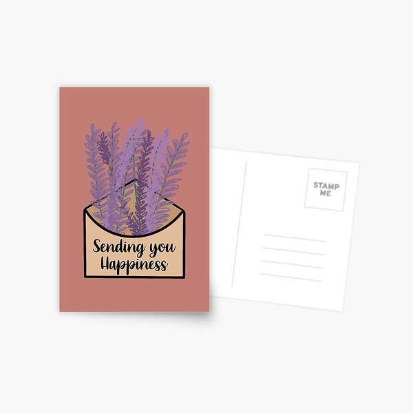 Item preview, Sending You Happiness Lavender Card designed and sold by SendSunshineCa.