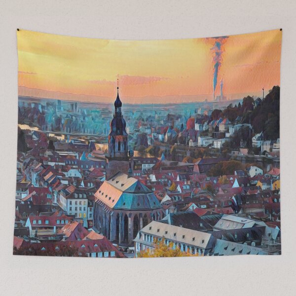 Item preview, Heidelberg Skyline designed and sold by Sofia-Draws.