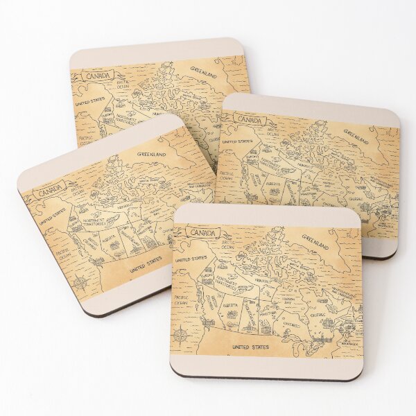 Item preview, Brown Vintage Map of Canada designed and sold by Sheridan T.