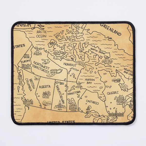 Item preview, Brown Vintage Map of Canada designed and sold by Sheridan T.
