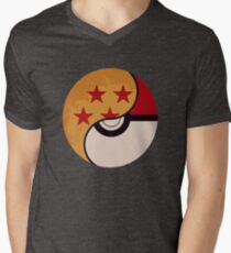 Pokemon Dragon Ball Fusion Men's V-Neck T-Shirt