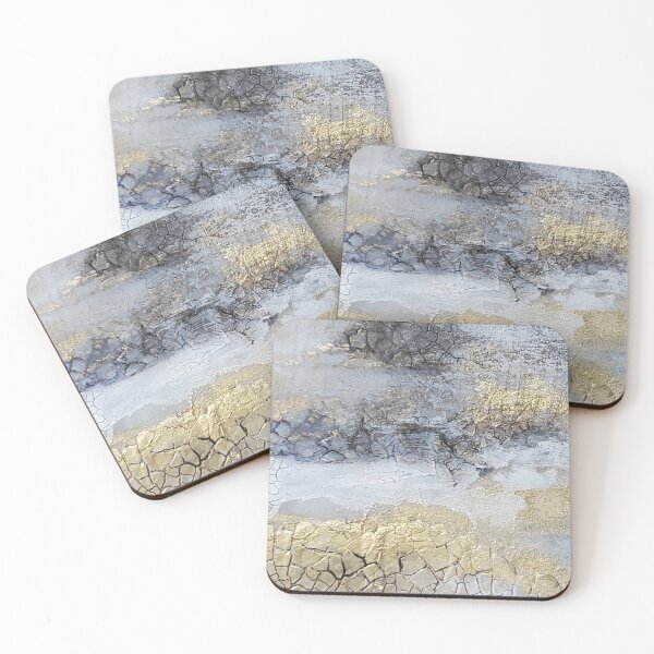 Item preview, Black and Gold Cracked Marble designed and sold by ResinArtbyTana.