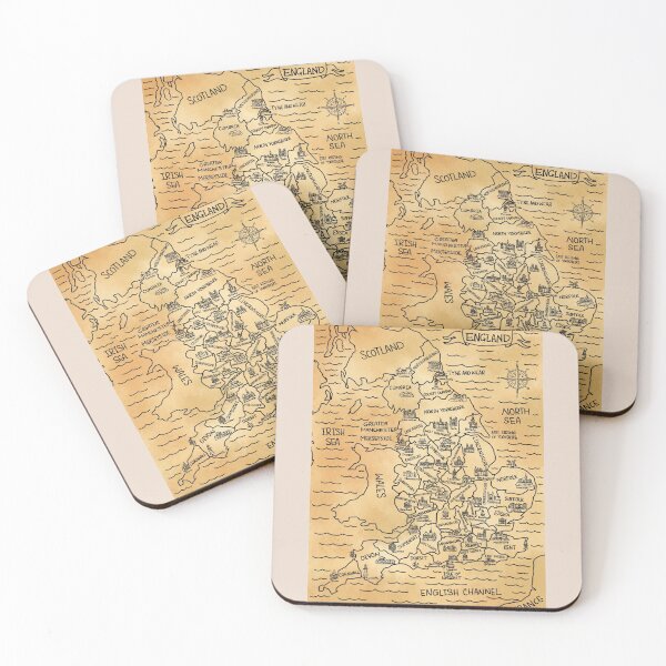 Item preview, England Brown Vintage Map  designed and sold by Sheridan T.