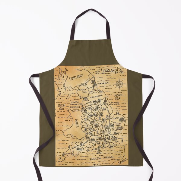 Item preview, England Brown Vintage Map designed and sold by Sheridan T.