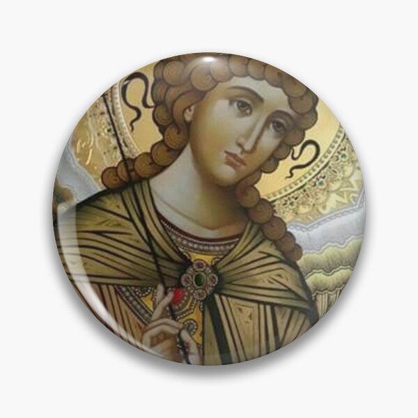 Item preview, Archangel Michael - Beautiful and Elegant Gold and Silver Byzantine Icon designed and sold by Angelkrs.