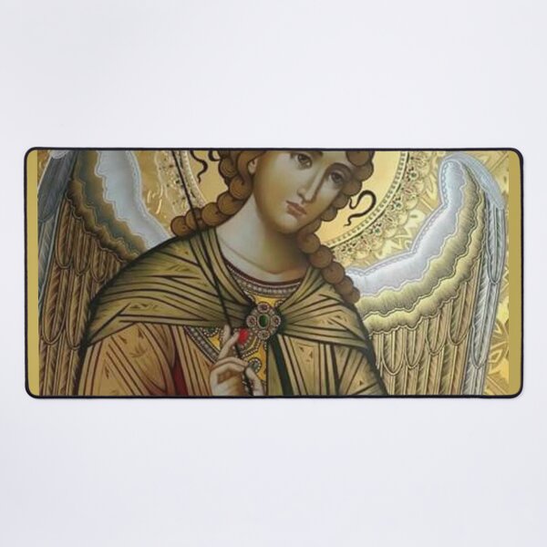 Item preview, Archangel Michael - Beautiful and Elegant Gold and Silver Byzantine Icon designed and sold by Angelkrs.