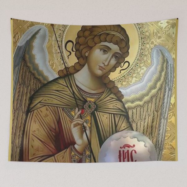 Artikelvorschau, Erzengel Michael - Schöne und elegante byzantinische Ikone aus Gold und Silber entworfen und verkauft von Angelkrs.