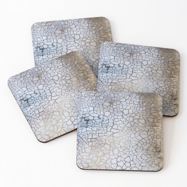Item preview, Cracked Texture in black, gold, white designed and sold by ResinArtbyTana.