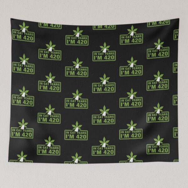 Item preview, In Cat Years I'm 420-gunny weed smoker gift idea designed and sold by BRtisticDesigns.