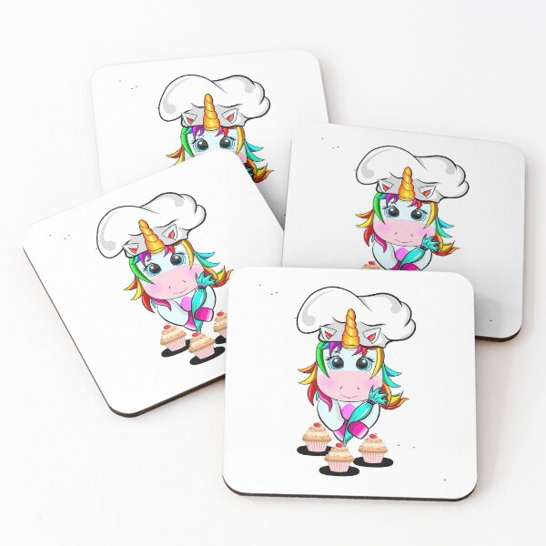 Item preview, Unicorns making cupcakes-gift for bakers who love unicorns designed and sold by BRtisticDesigns.