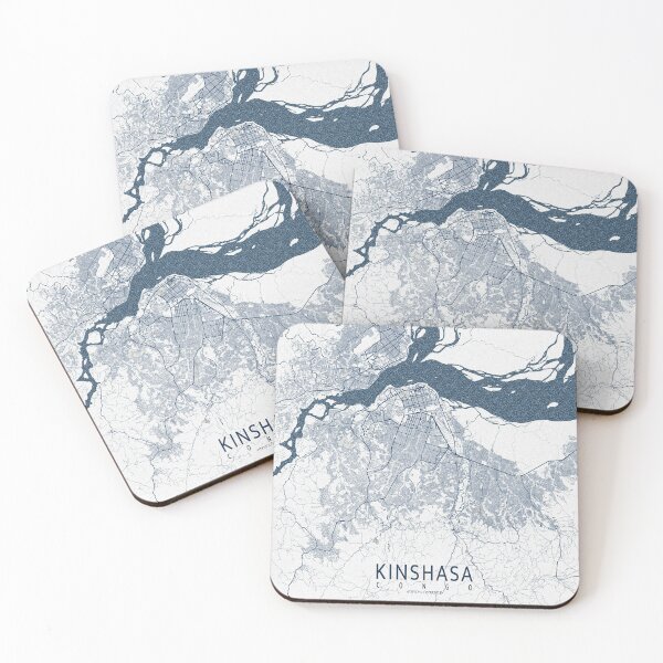 Item preview, Kinshasa City Map of Congo - Coastal designed and sold by deMAP.