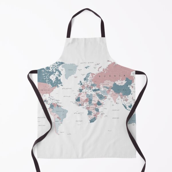 Item preview, Map of the World in Pink and Blue designed and sold by UrbanEpiphany.