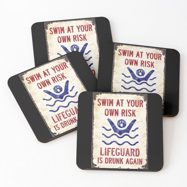 Item preview, Swim At Your Own Risk Lifeguard Is Drunk Again - Lifeguard Poster Gift - Lifeguard is drunk again designed and sold by SockaArt1.