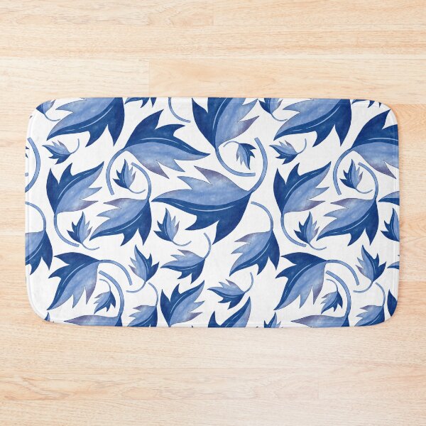 Item preview, Autumn Fall Leaves Chinoiserie Pattern - Vintage 17th Century Chinese Watercolor Motifs Blue designed and sold by Millusti.