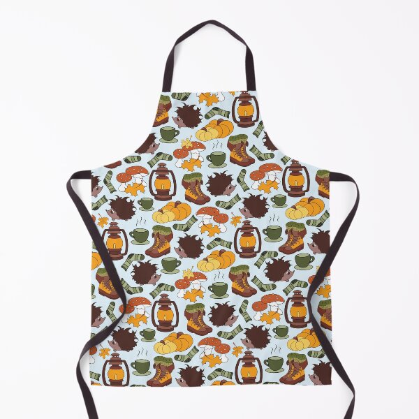 Item preview, Autumn charm hedgehogs and mushrooms seamless pattern designed and sold by SlothMagic.
