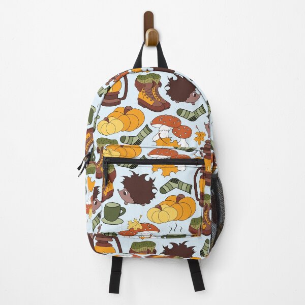 Item preview, Autumn charm hedgehogs and mushrooms seamless pattern designed and sold by SlothMagic.