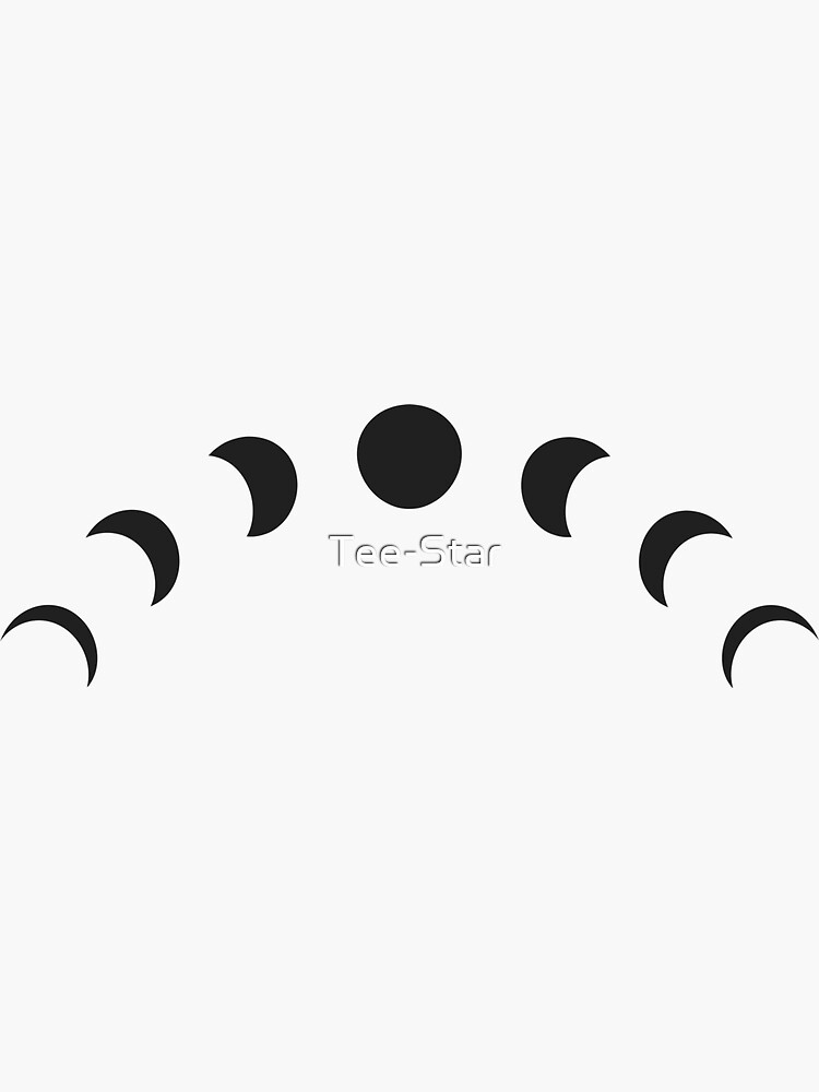 Lunar Phases - Minimalistic - Moon phases Sticker by Tee-Star