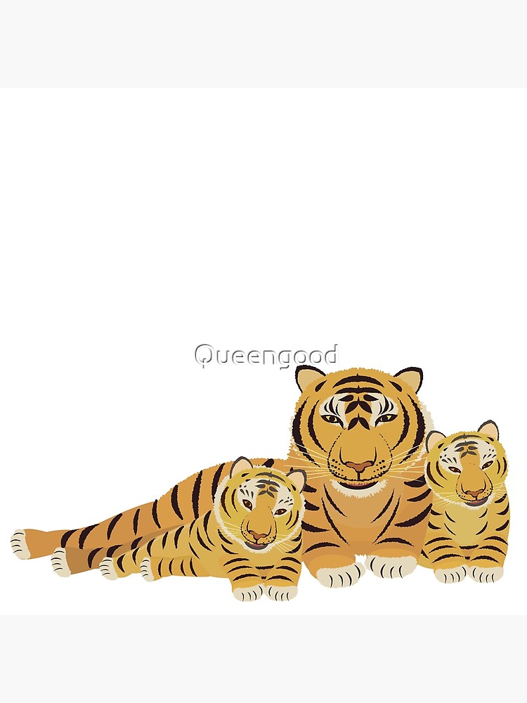 "Tiger family orange tiger face" Poster for Sale by Queengood Redbubble