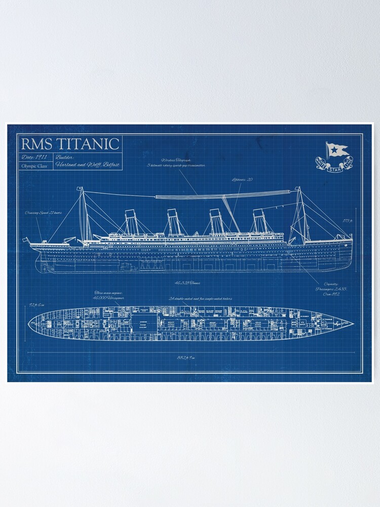 Ota selvää 67+ imagen titanic blueprints poster
