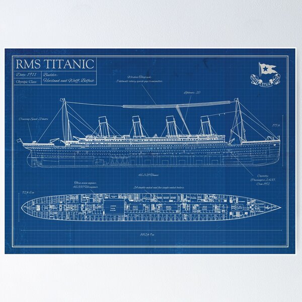 Artikel-Vorschau von RMS Titanic - Blaupause, designt und verkauft von moviemaniacs.