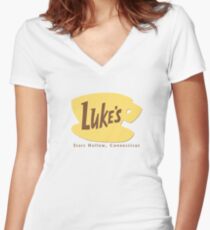 Luke's Diner Women's Fitted V-Neck T-Shirt