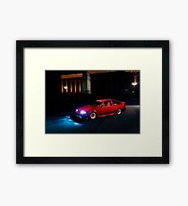 Red Toyota AE86 at the Night Muesum Framed Print