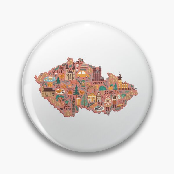 Item preview, Czechia Travel Map designed and sold by mattpanta.