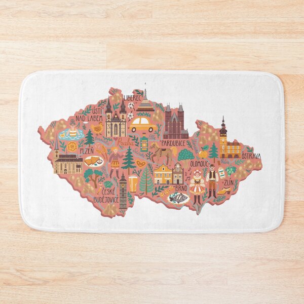 Item preview, Czechia Travel Map designed and sold by mattpanta.
